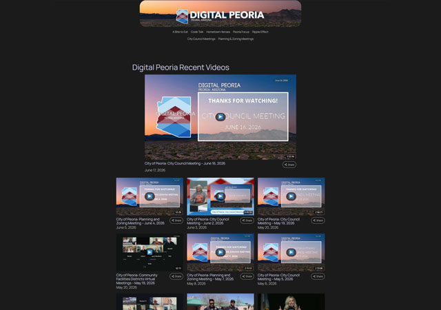 Digital Peoria Website preview