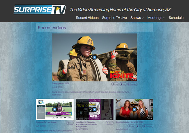Surprise TV Website Preview